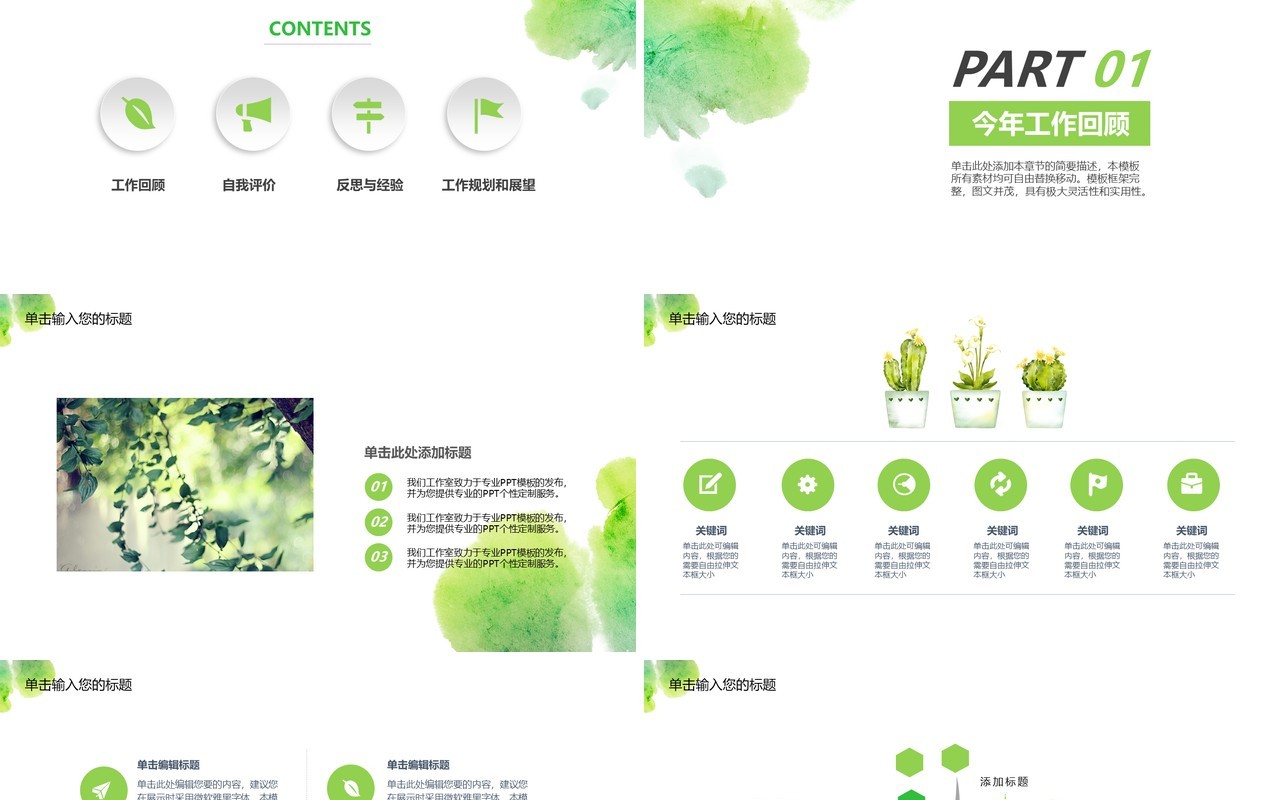 创意个性现代工作总结PPT模板汇报