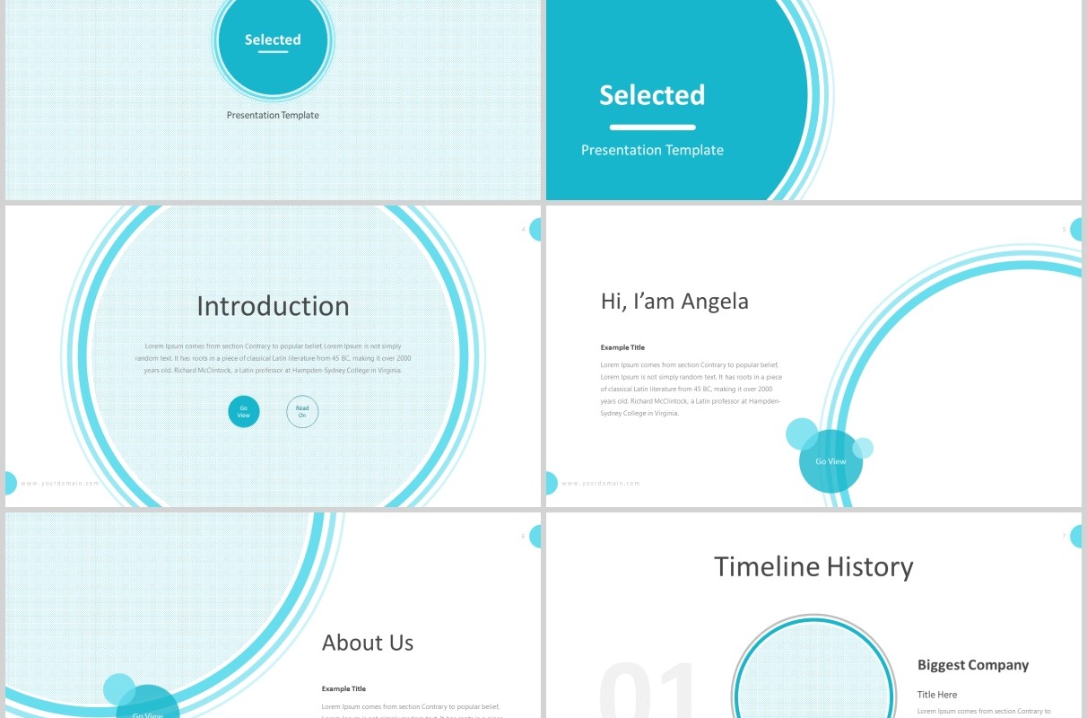 蓝色公司简介产品服务介绍PPT模板版式设计selected powerpoint template