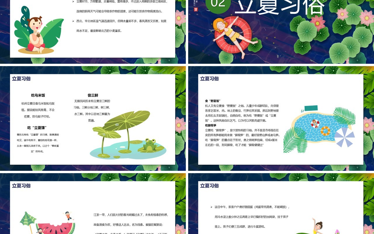 传统二十四节气之立夏宣传PPT模版