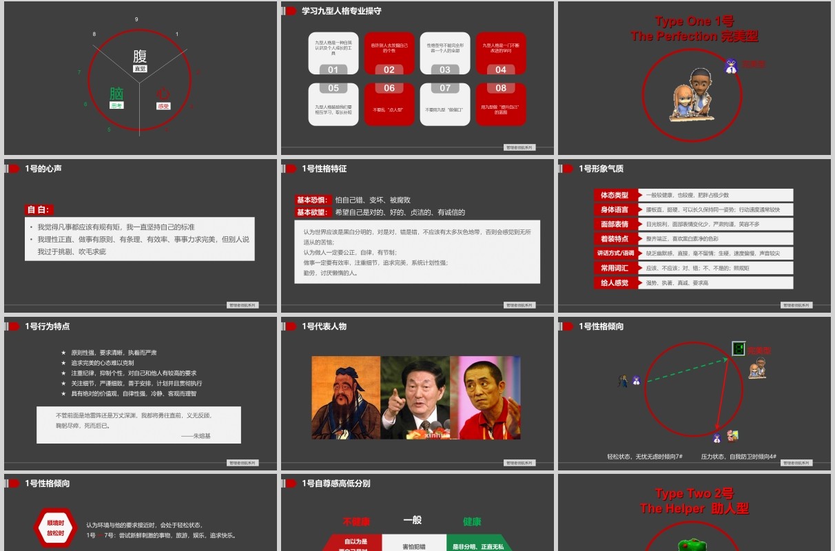 深色九型人格与领导力教育培训课件PPT模板