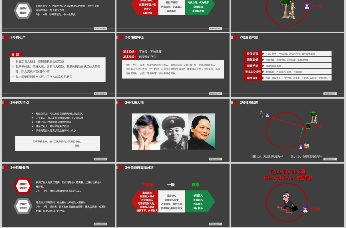 深色九型人格与领导力教育培训课件PPT模板