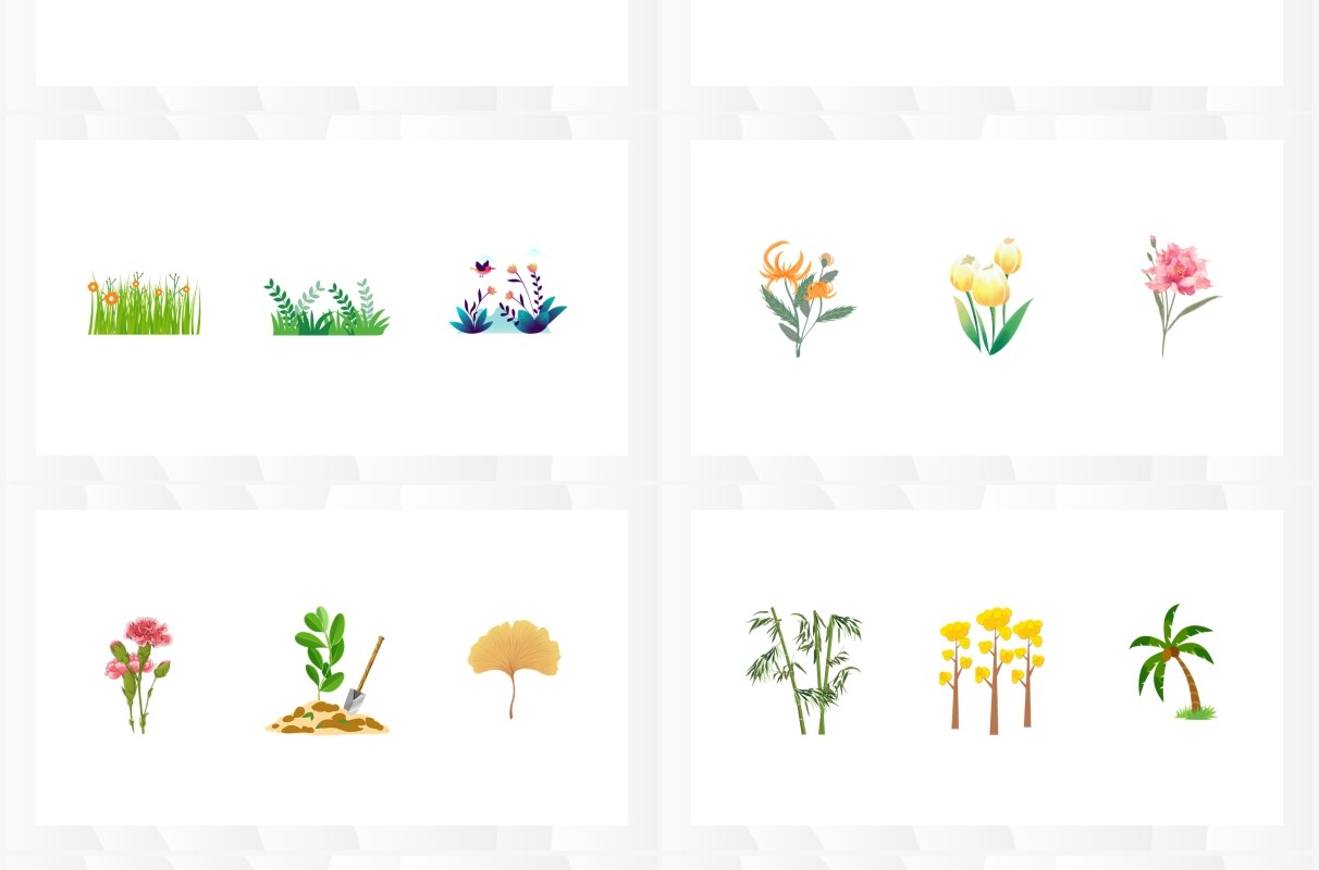 植物元素PPT素材合集