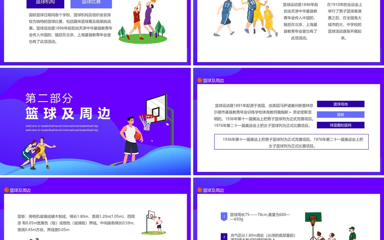 欢迎走进篮球世界国际篮球日动态PPT模板