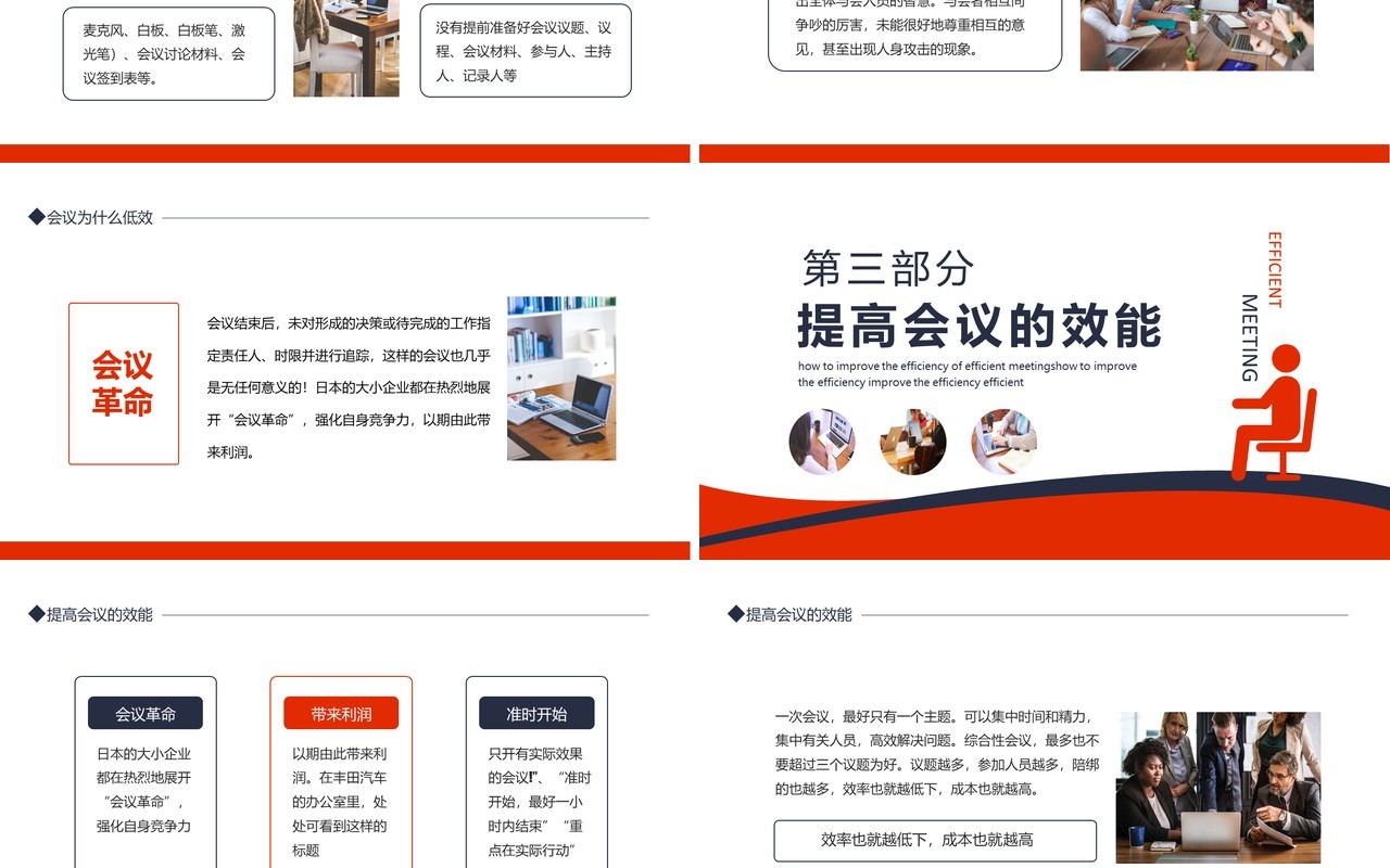 高效会议秘诀如何提高会议效能动态PPT模板