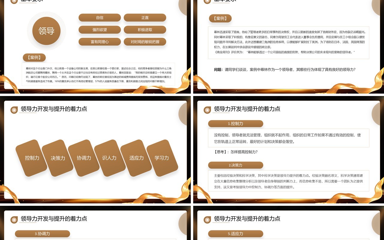 黑金大气商务风领导力开发培训PPT模板