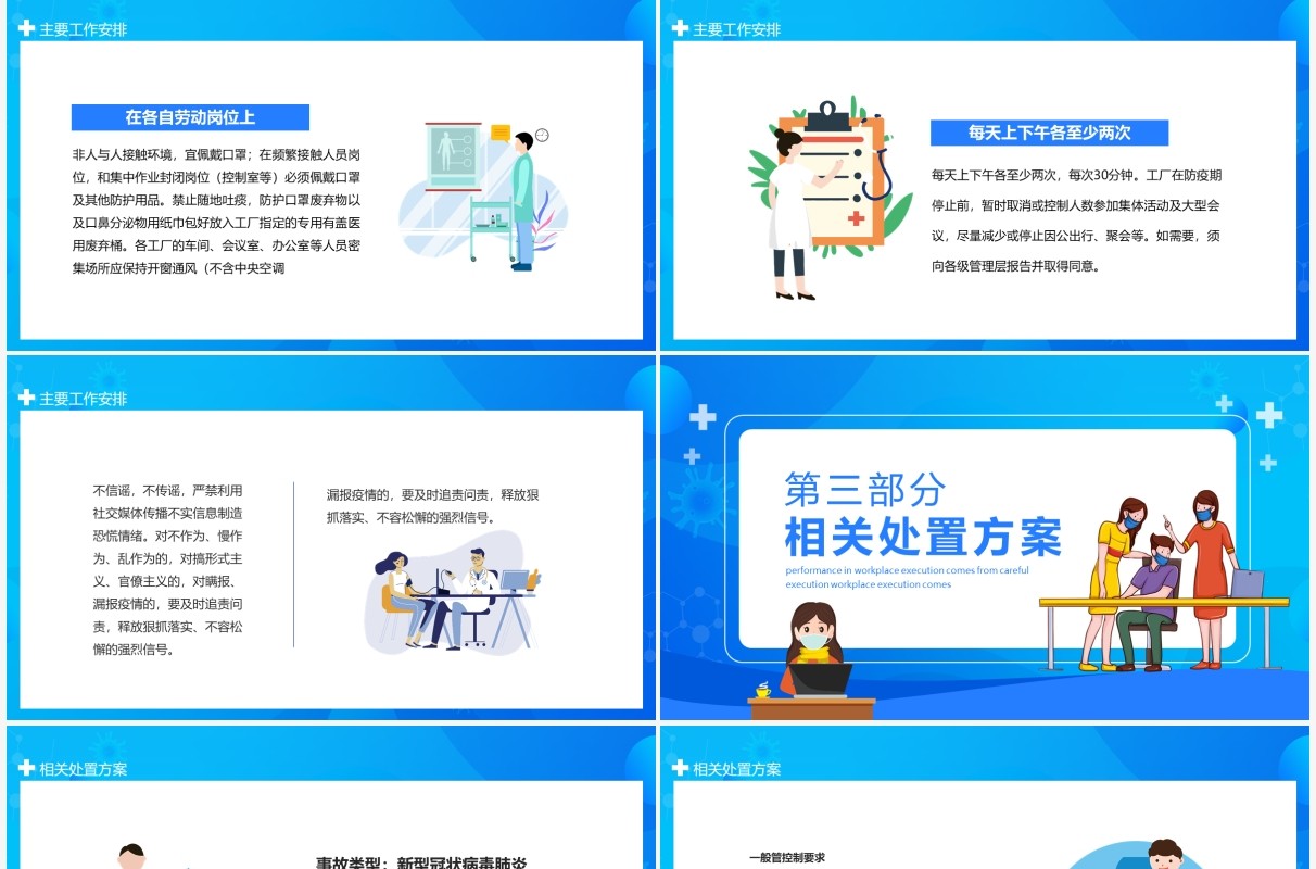 企业工厂复工疫情预防方案动态PPT模板