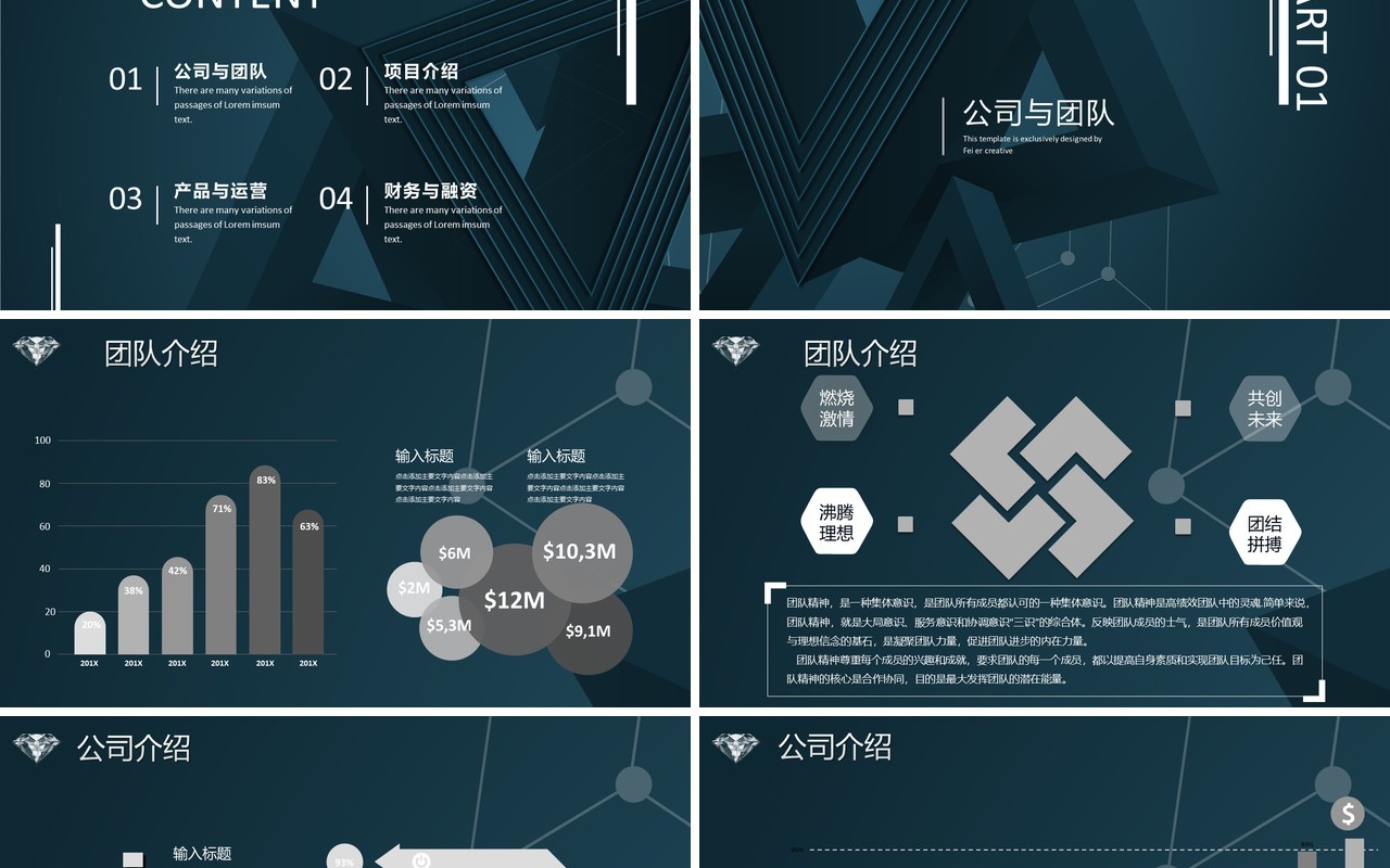 深色商业项目计划书招商投资PPT模板