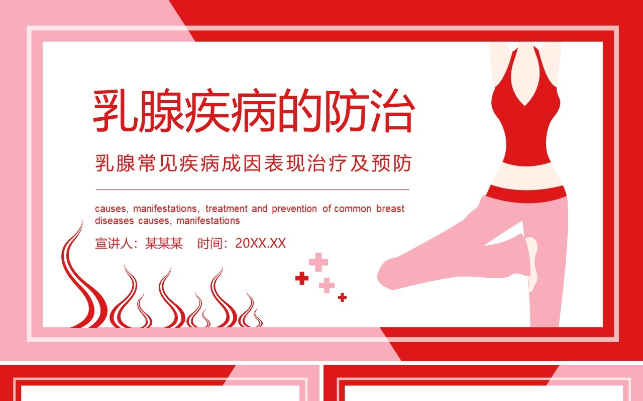 乳腺常见疾病成因表现治疗及预防动态PPT模板