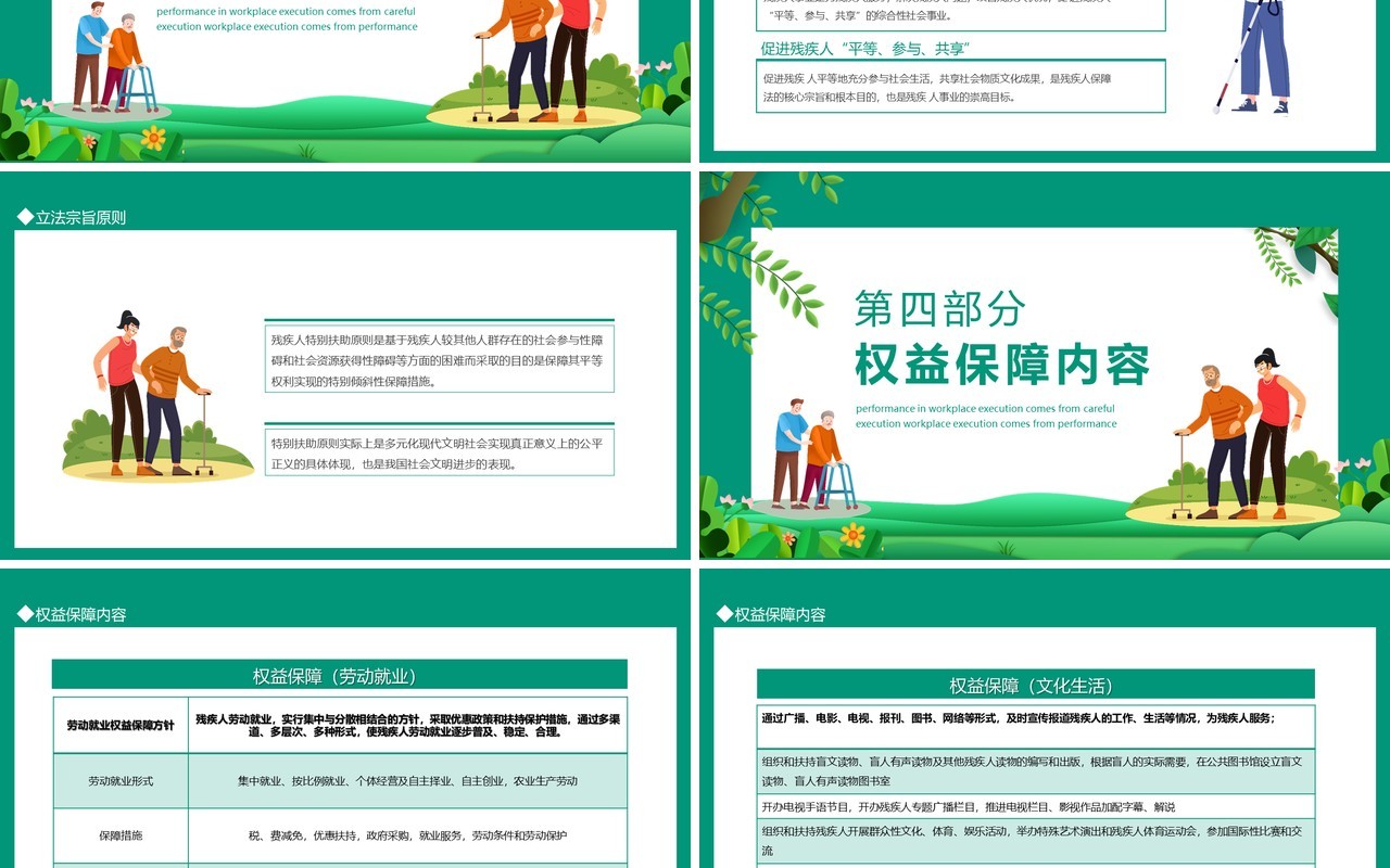中华人民共和国残疾人保障法动态PPT模板