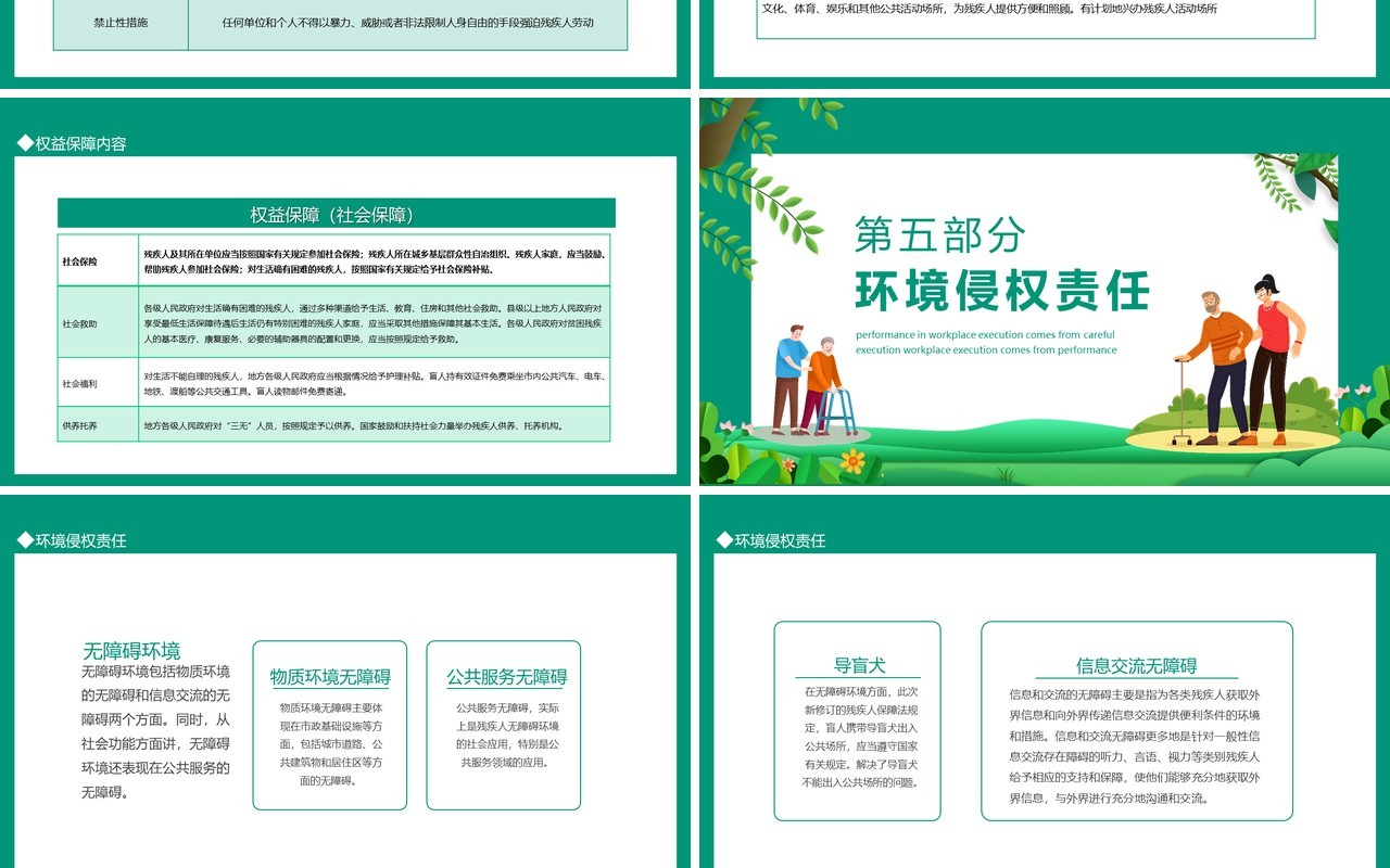 中华人民共和国残疾人保障法动态PPT模板