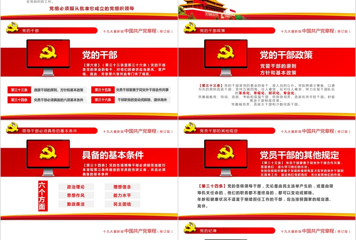 学习新微党章党课PPT模板33