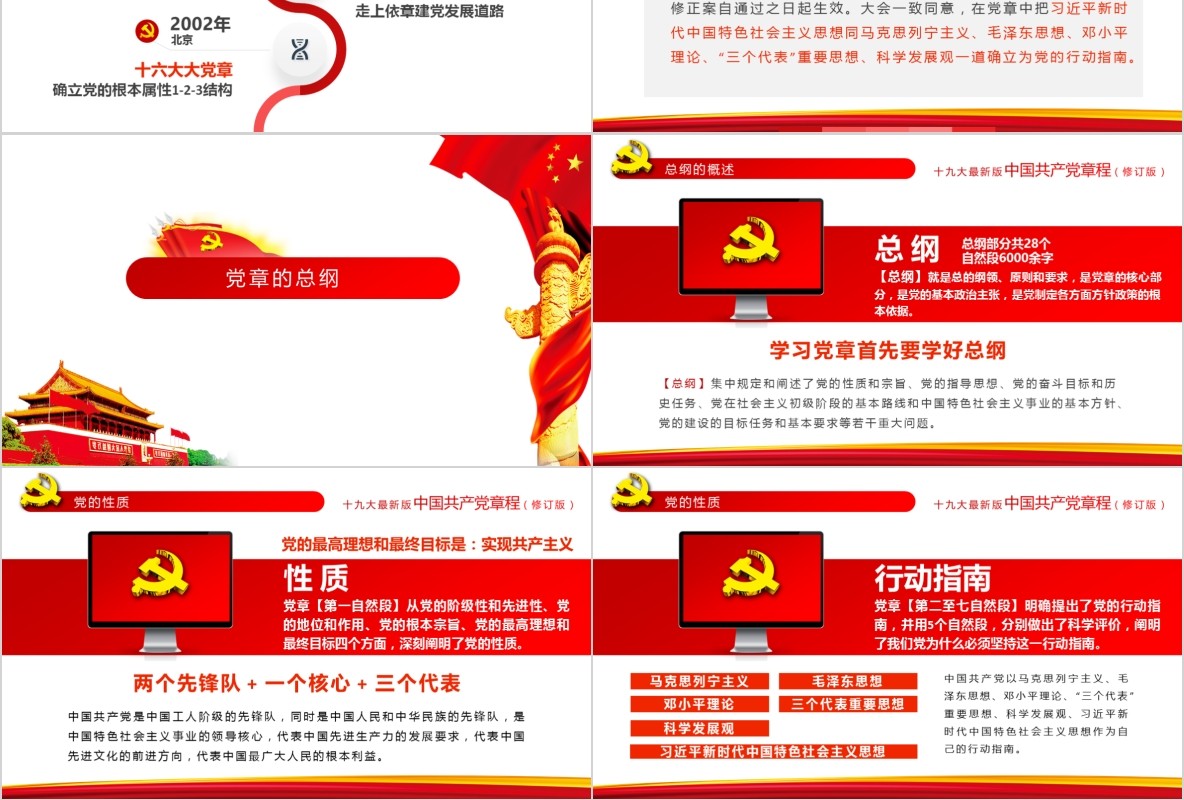 学习新微党章党课PPT模板33