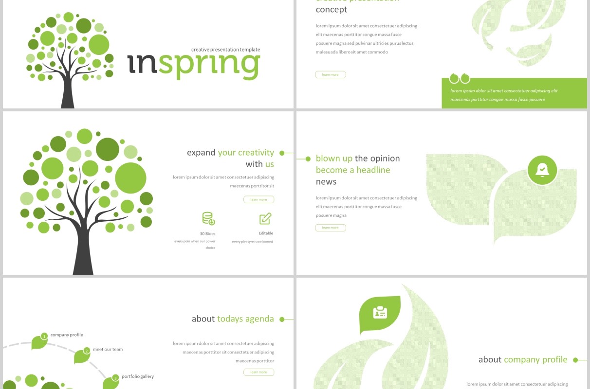 创意图形占位符PPT工作模板版式设计Inspring Powerpoint Template