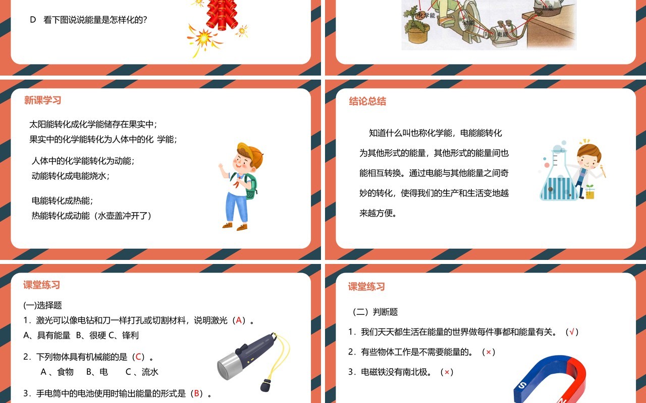 教科版六年级科学上册电能和能量PPT模板