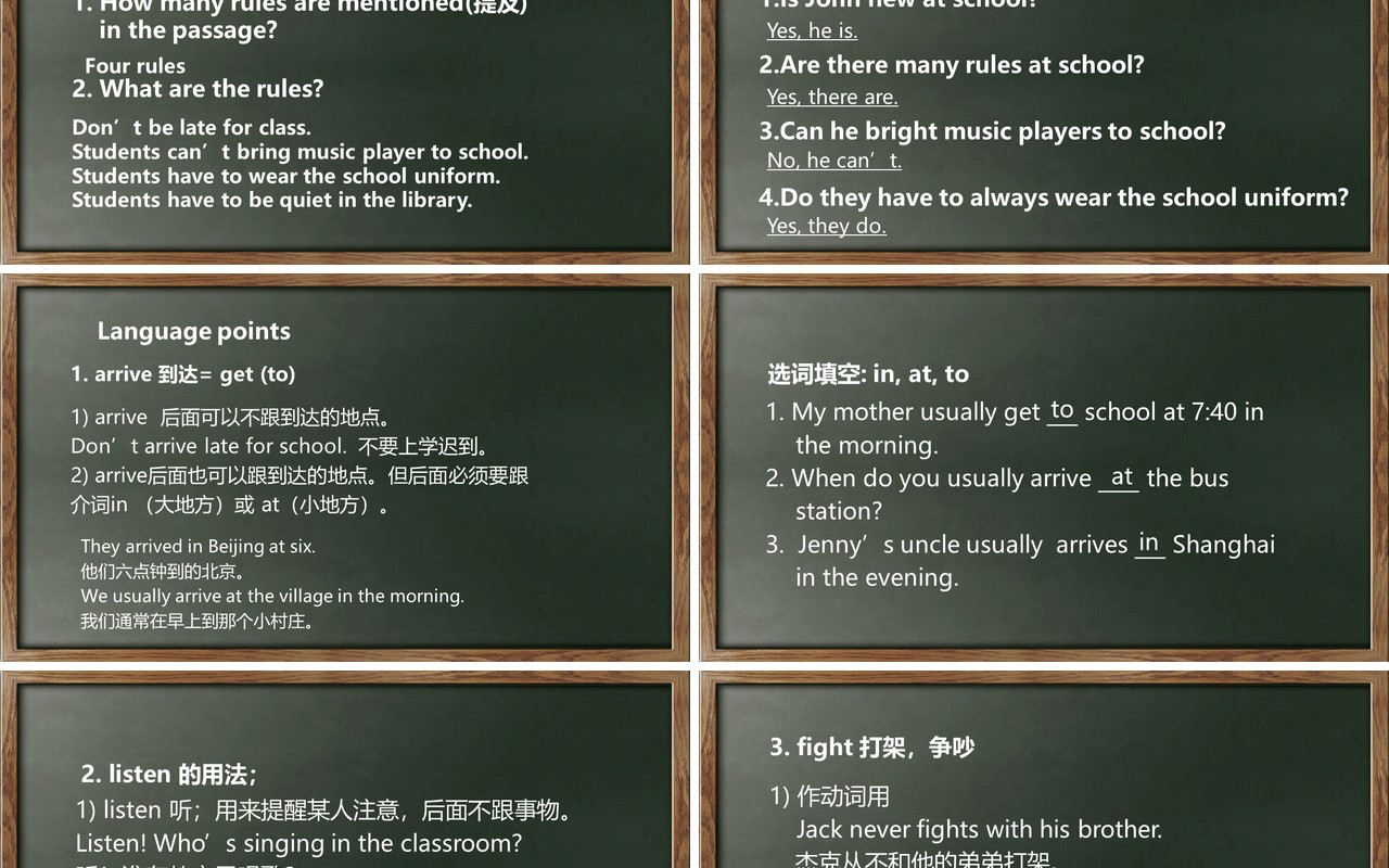 人教版七年级英语下册Don't eat in class课件PPT模板