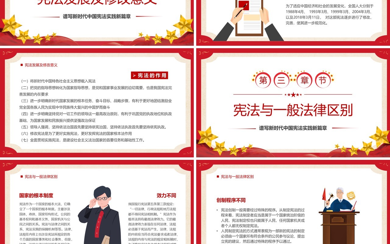 学习解读中华人民共和国宪法PPT模板