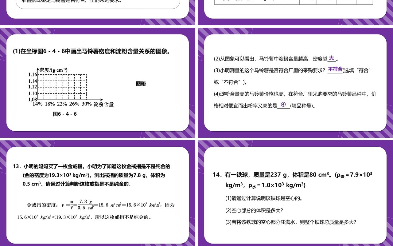 部编版八年级物理上册密度与社会生活课件PPT模版