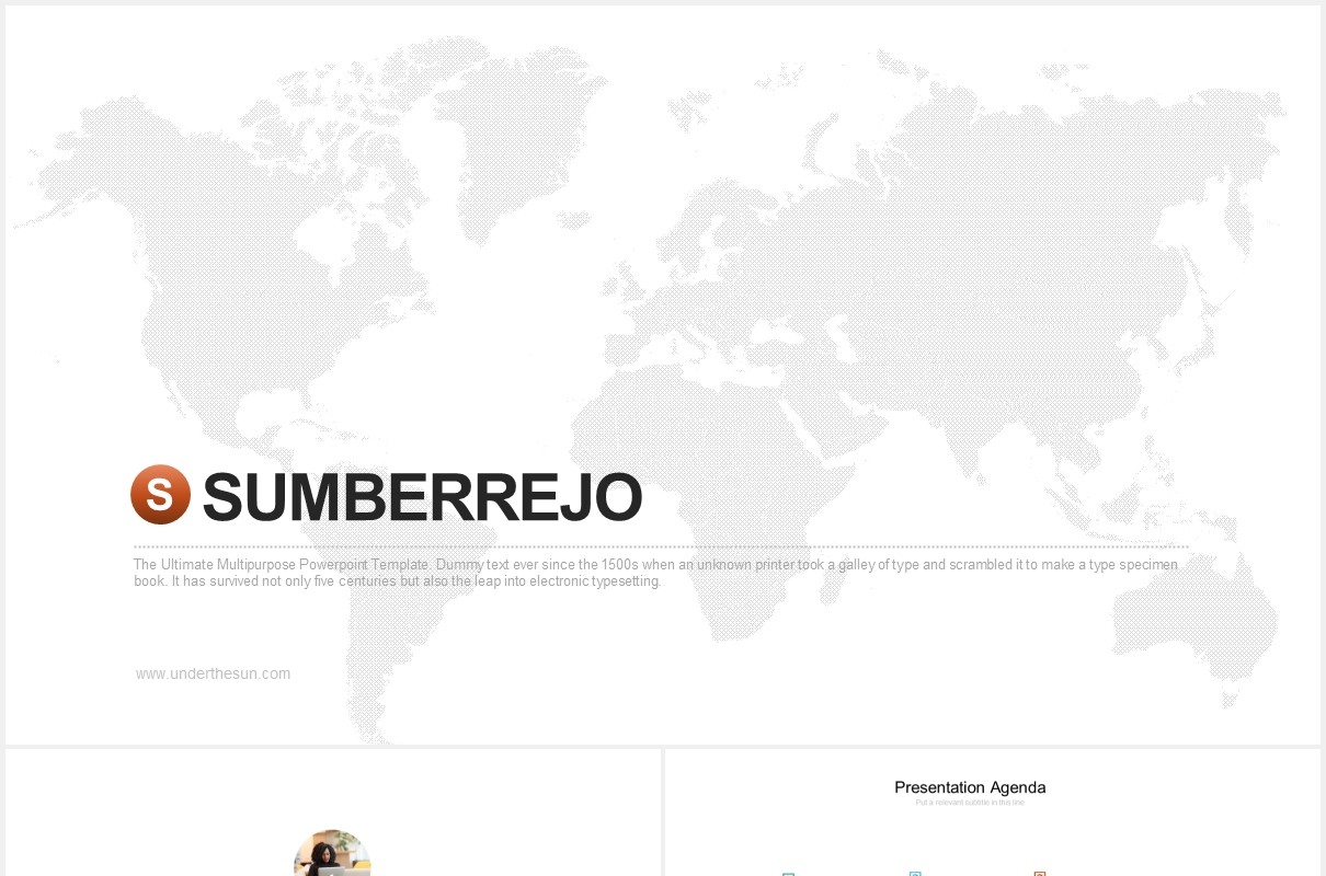 简约商务工作汇报可视化图表PPT模板sumberrejo powerpoint