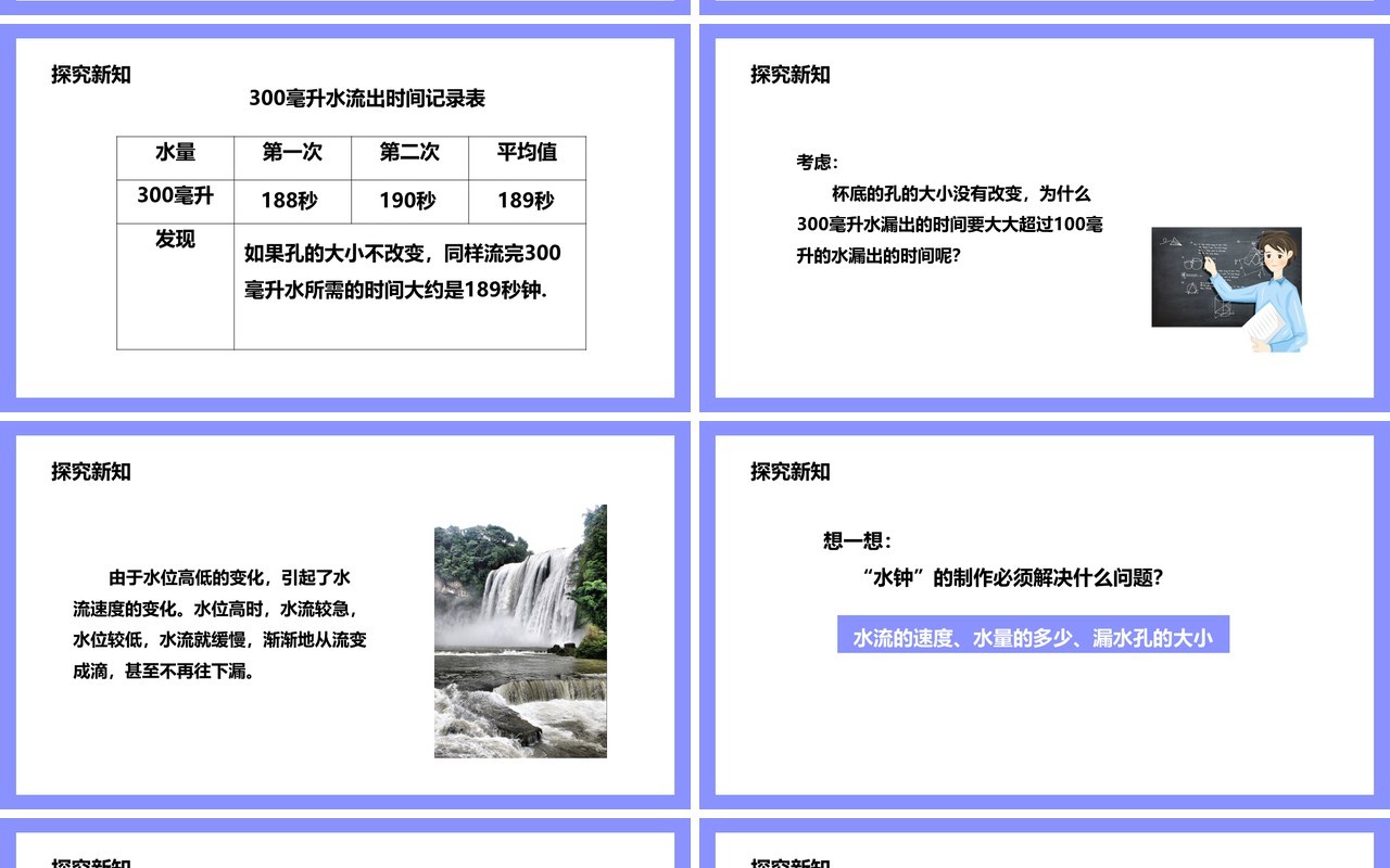教科版五年级科学下册用水测量时间课件PPT模板