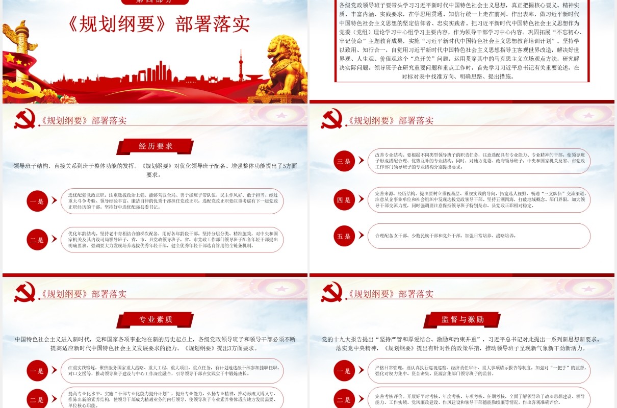 全国党政领导班子建设规划纲要学习解读党政党建PPT模板