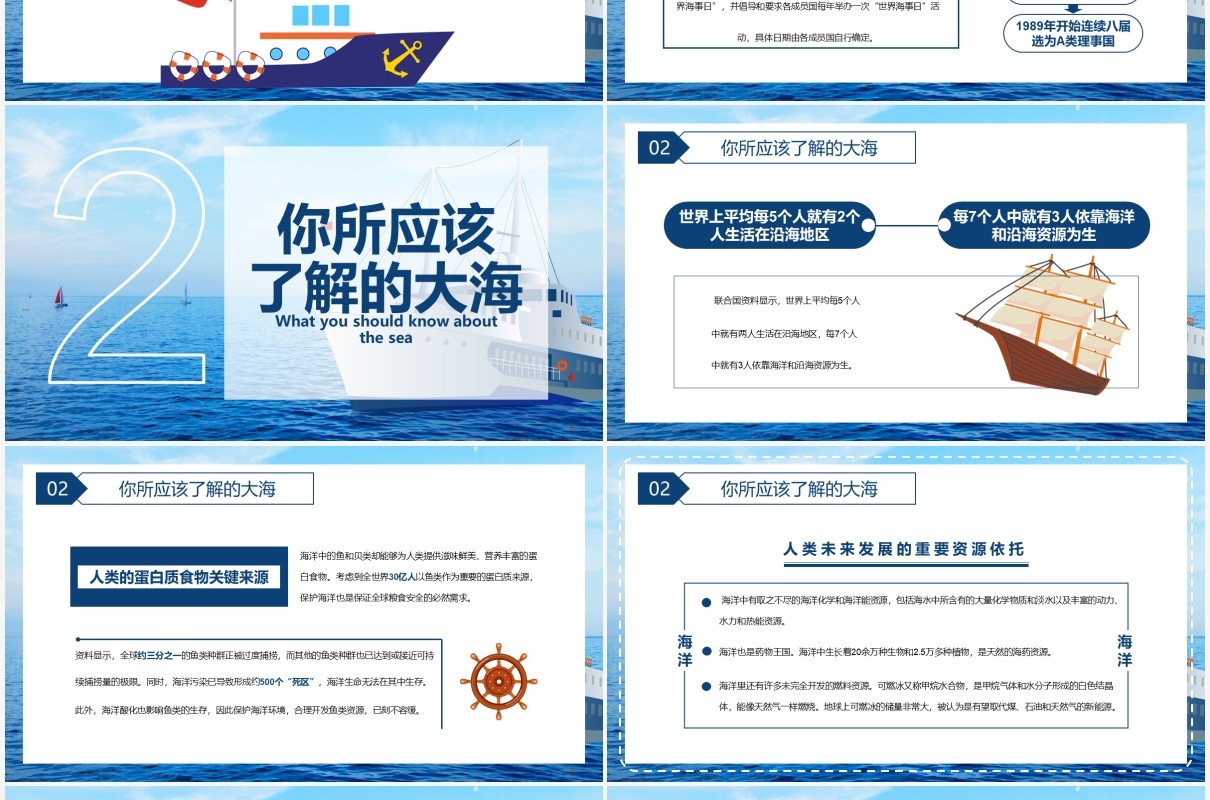 2021国际航海日节日介绍通用PPT模板