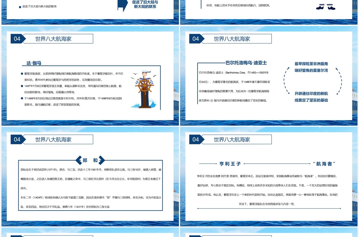 2021国际航海日节日介绍通用PPT模板