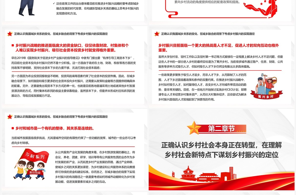 全面推进乡村振兴的四个关键问题PPT模板