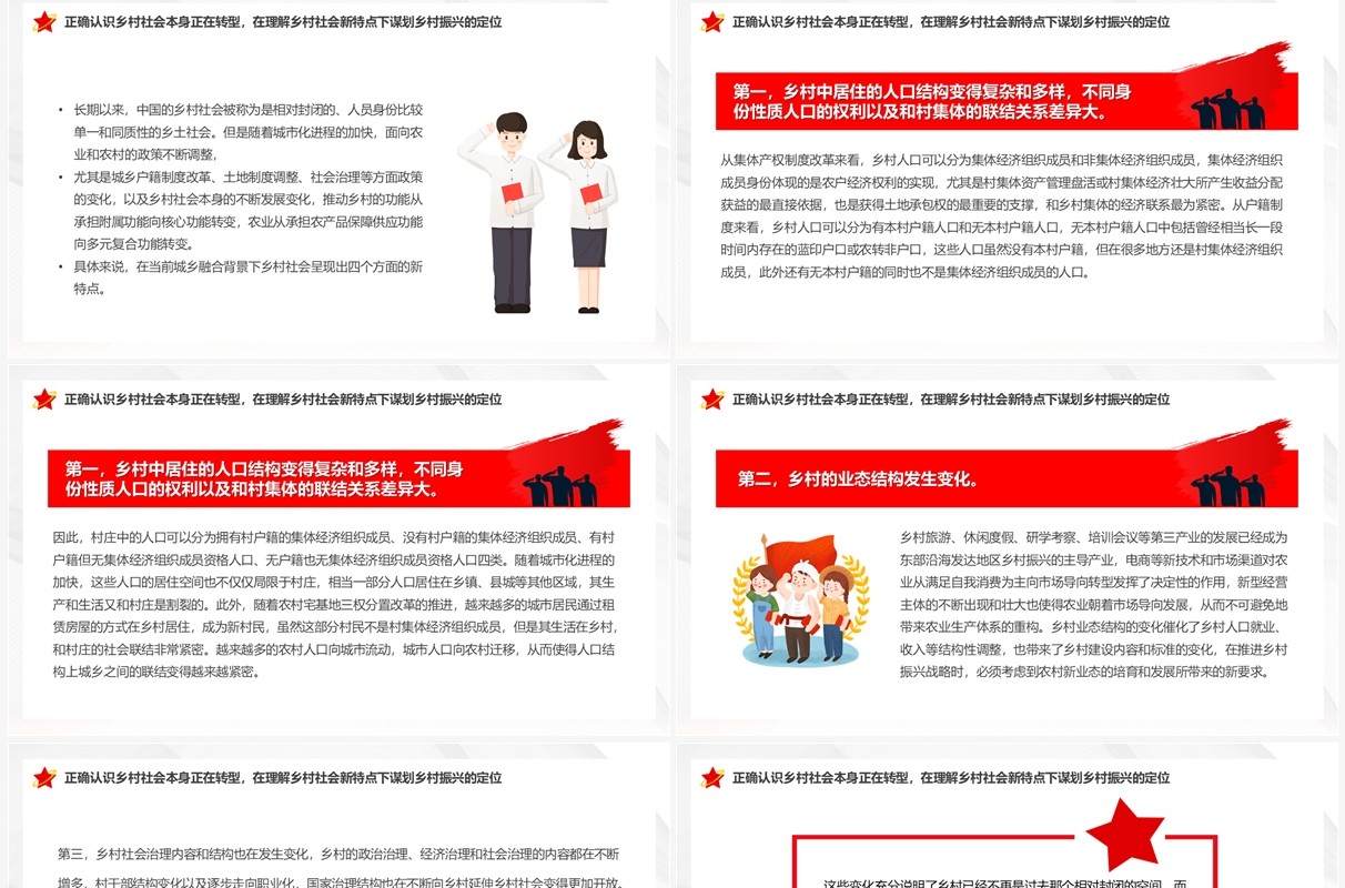 全面推进乡村振兴的四个关键问题PPT模板