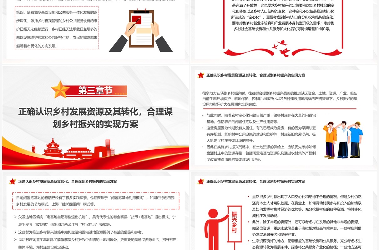 全面推进乡村振兴的四个关键问题PPT模板