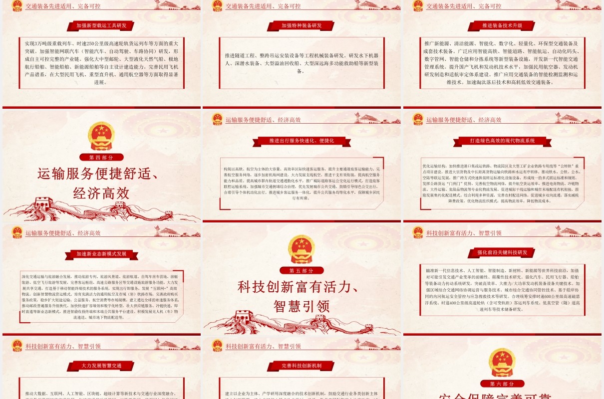 交通强国建设纲要学习解读党政党建PPT模板