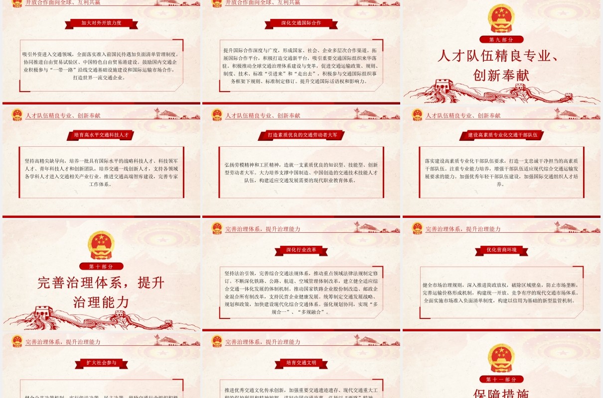 交通强国建设纲要学习解读党政党建PPT模板