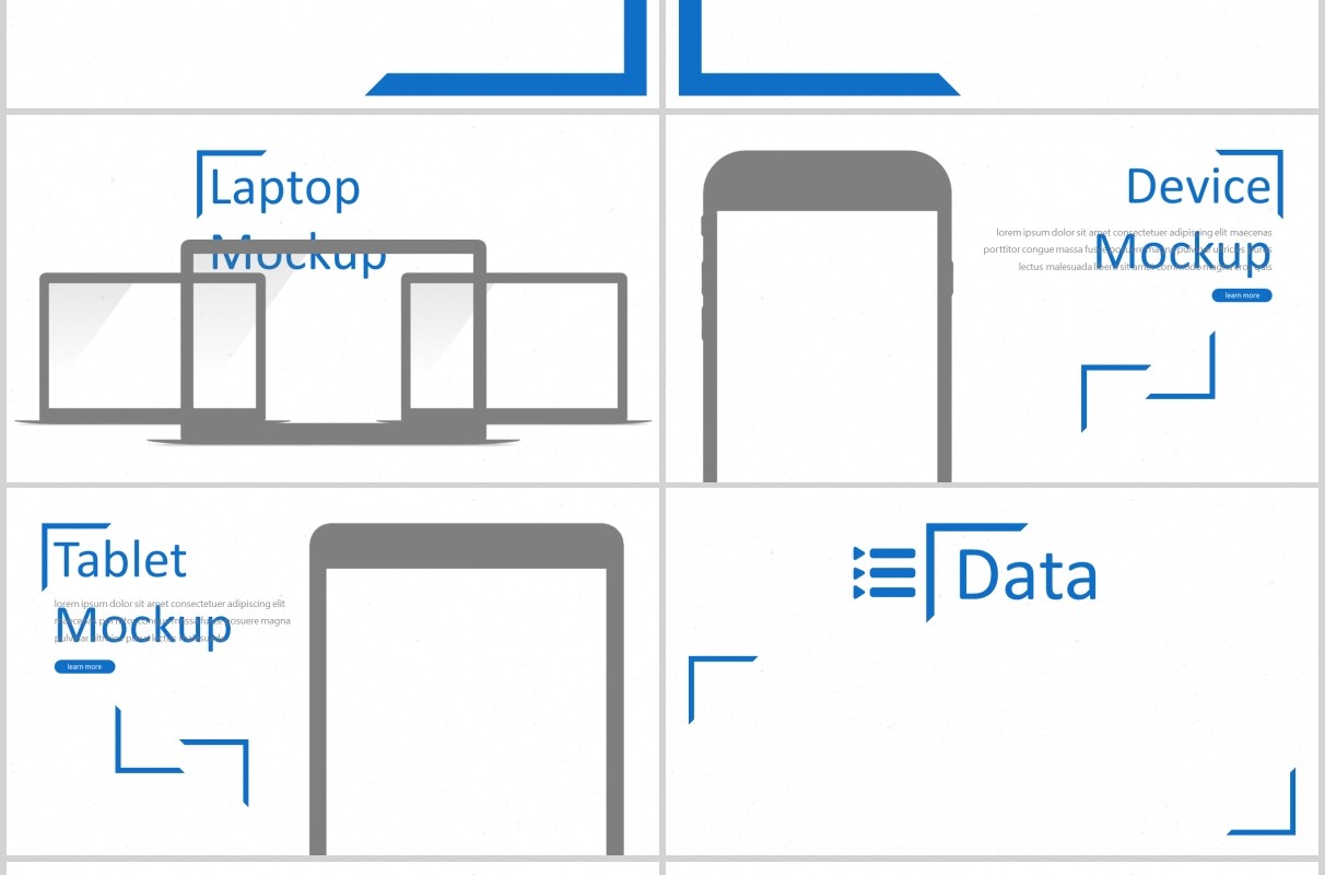 蓝色公司简介PPT模板rosana powerpoint template