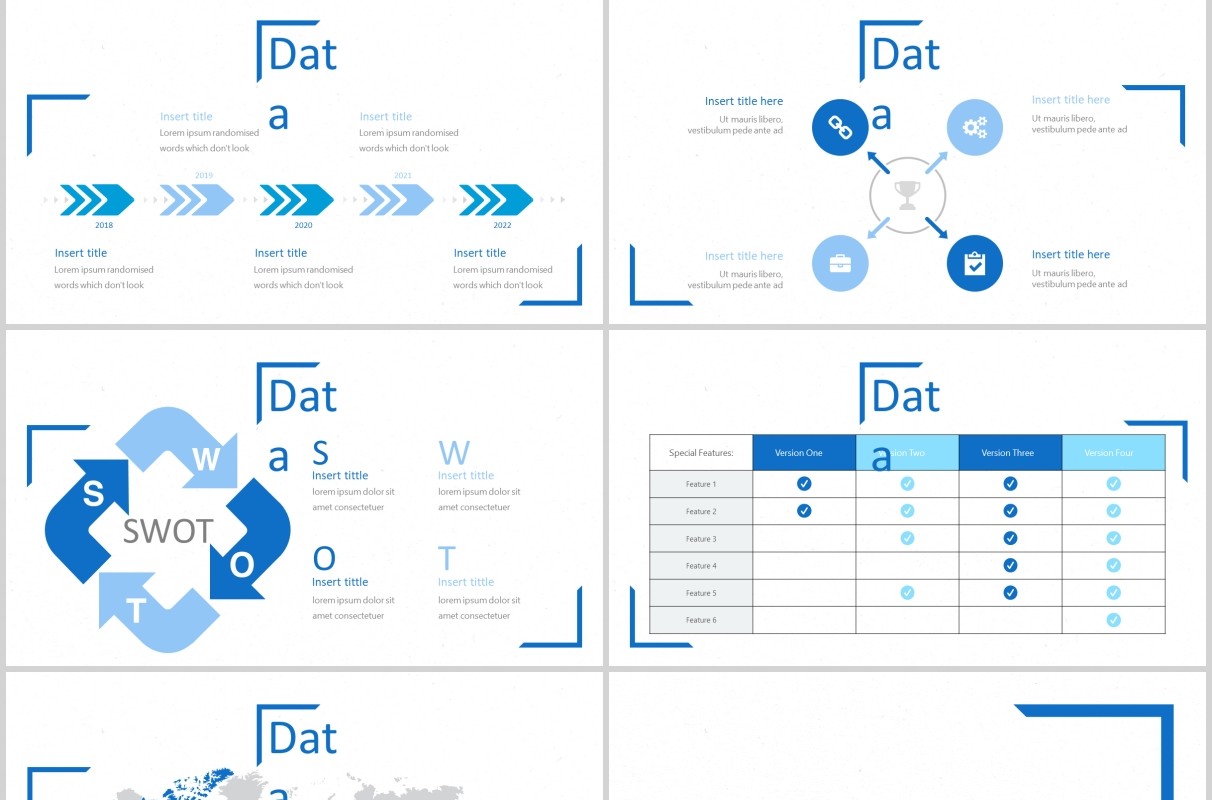 蓝色公司简介PPT模板rosana powerpoint template