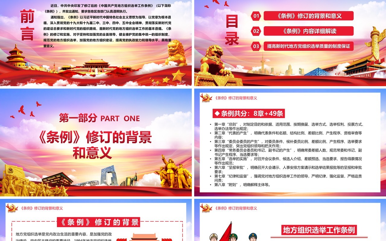 党政风学习解读地方组织选举工作条例PPT模板