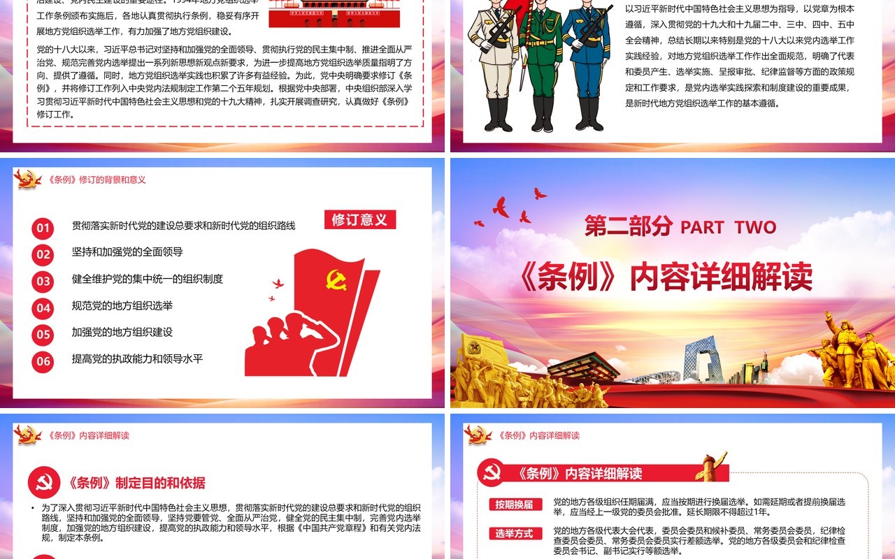党政风学习解读地方组织选举工作条例PPT模板