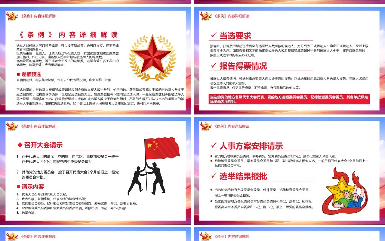 党政风学习解读地方组织选举工作条例PPT模板