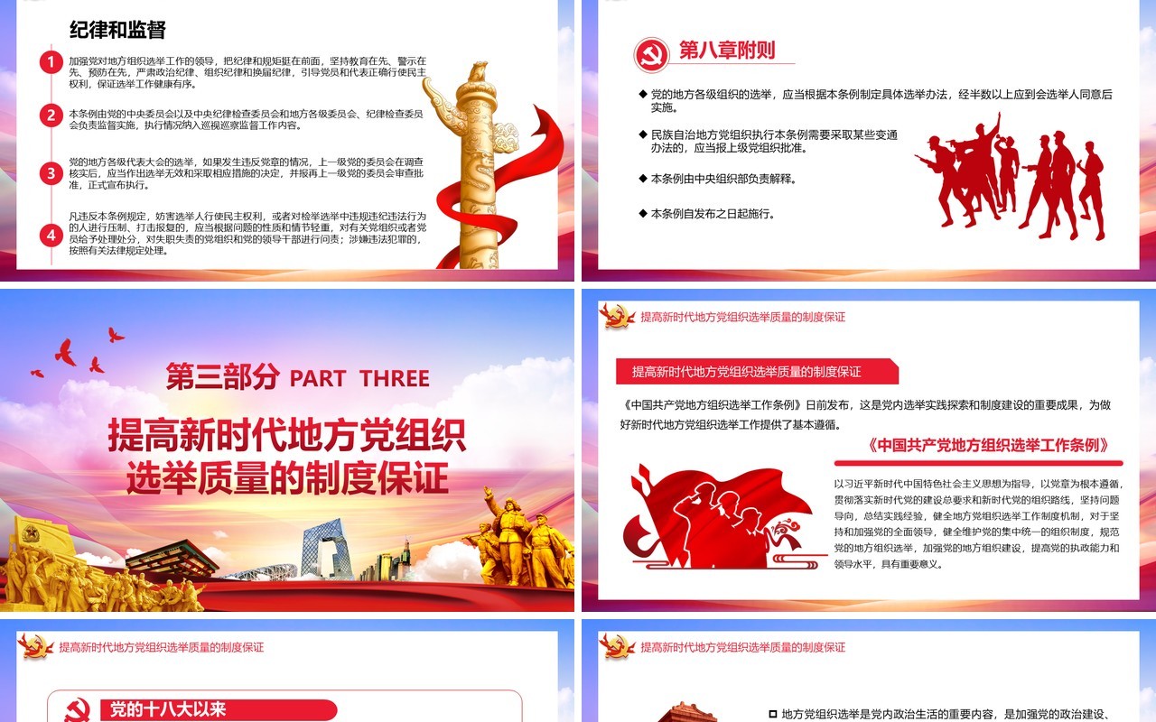 党政风学习解读地方组织选举工作条例PPT模板