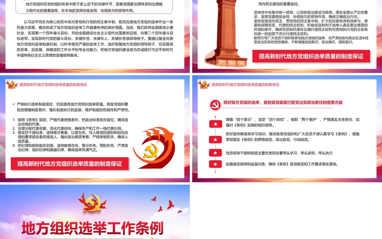 党政风学习解读地方组织选举工作条例PPT模板
