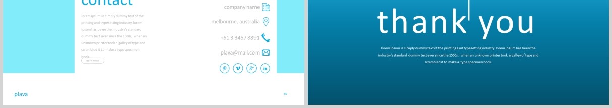 蓝色公司团队个人介绍通用PPT模板plava powerpoint template