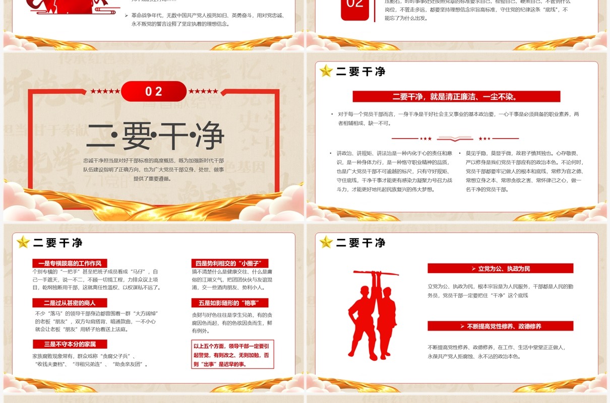 筑牢忠诚之魂恪守干净之本PPT模板