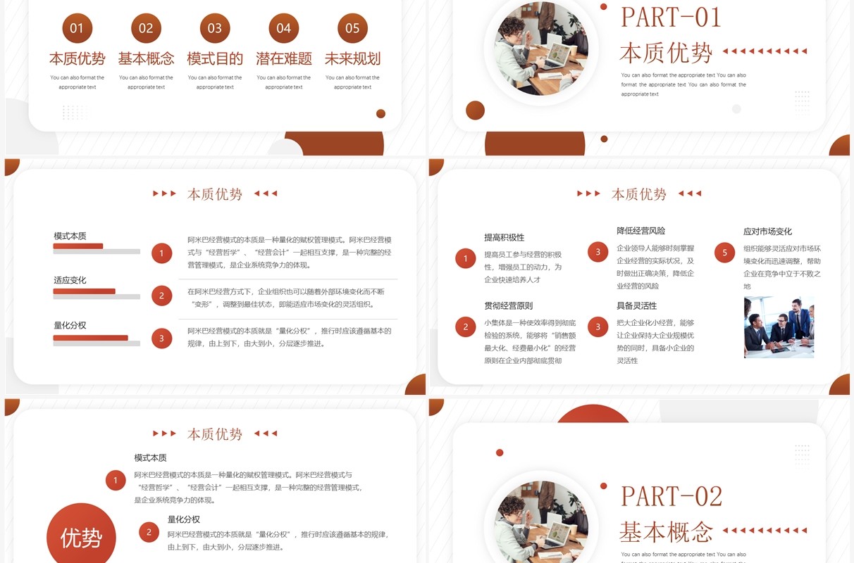 橙色商务风公司管理方案汇报PPT模板