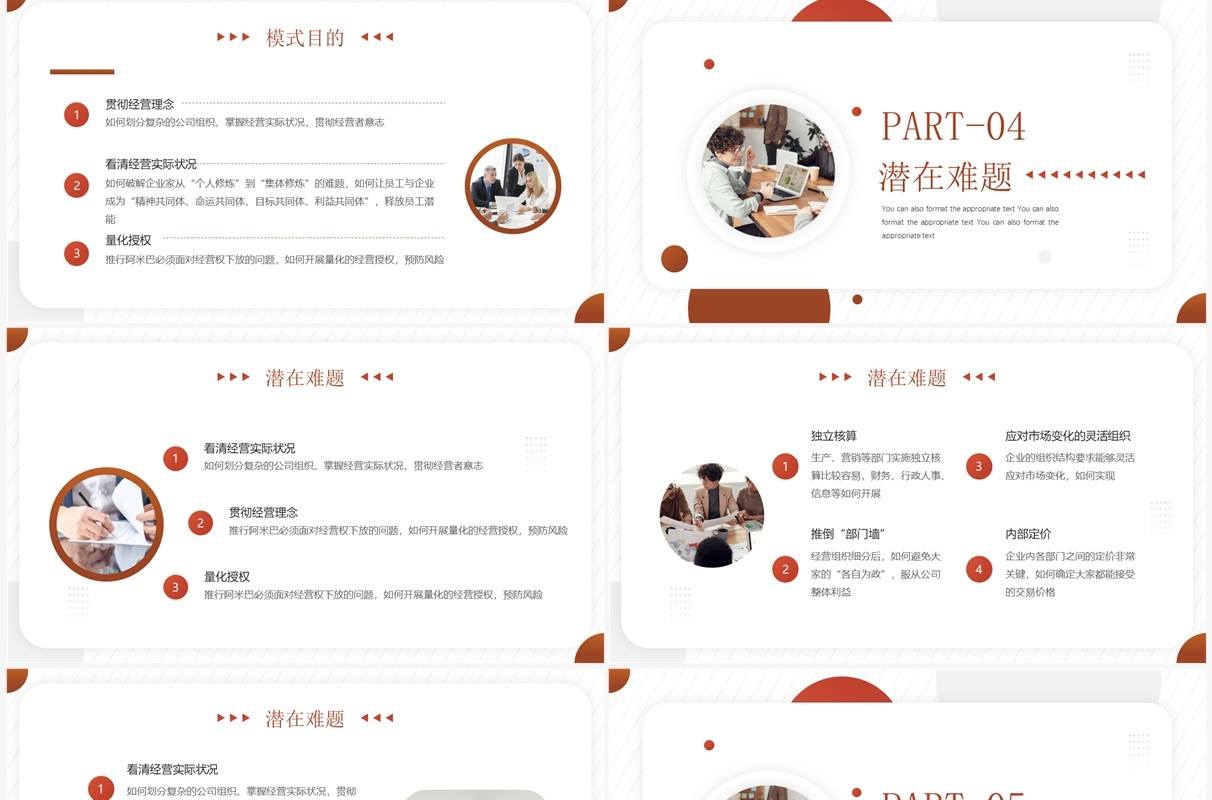 橙色商务风公司管理方案汇报PPT模板