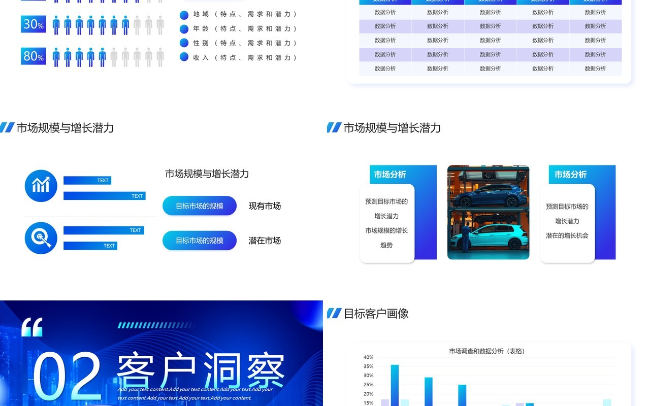 蓝色科技风汽车品牌营销策划PPT模板
