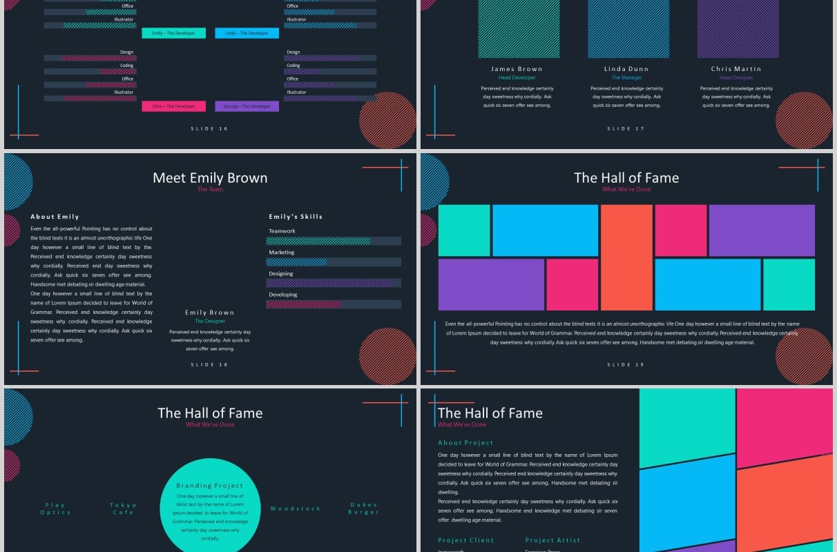 深色数据分析产品项目策划运营PPT模板版式设计Kitulah Powerpoint Template