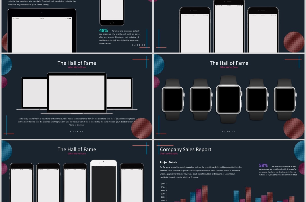 深色数据分析产品项目策划运营PPT模板版式设计Kitulah Powerpoint Template