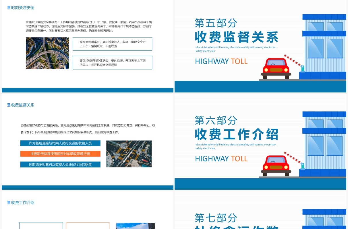 高速公路监督关系高速公路收费员培训动态PPT模板