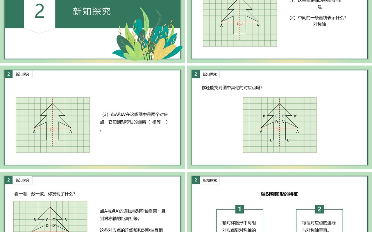 部编版四年级数学下册轴对称课件PPT模板