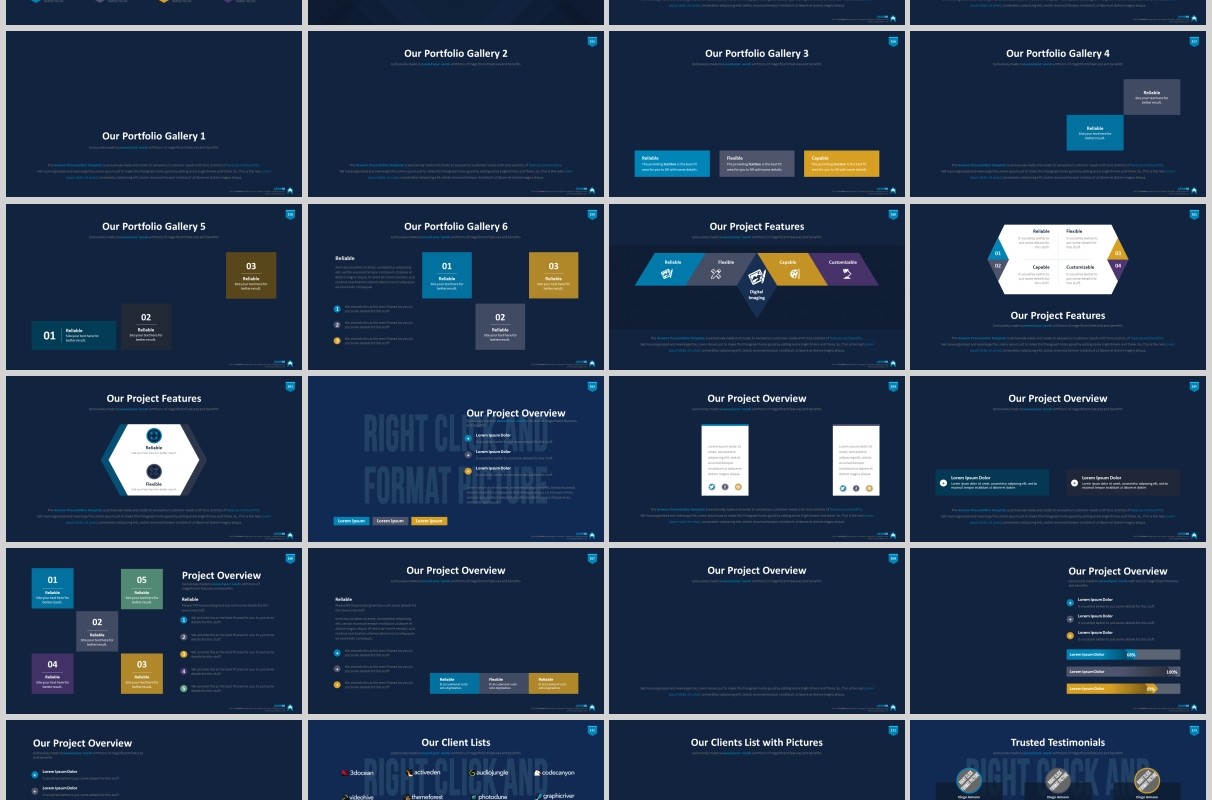 超实用多功能时间轴数据分析信息图表PPT商务模板Arwenn Multipurpose PowerPoint Template