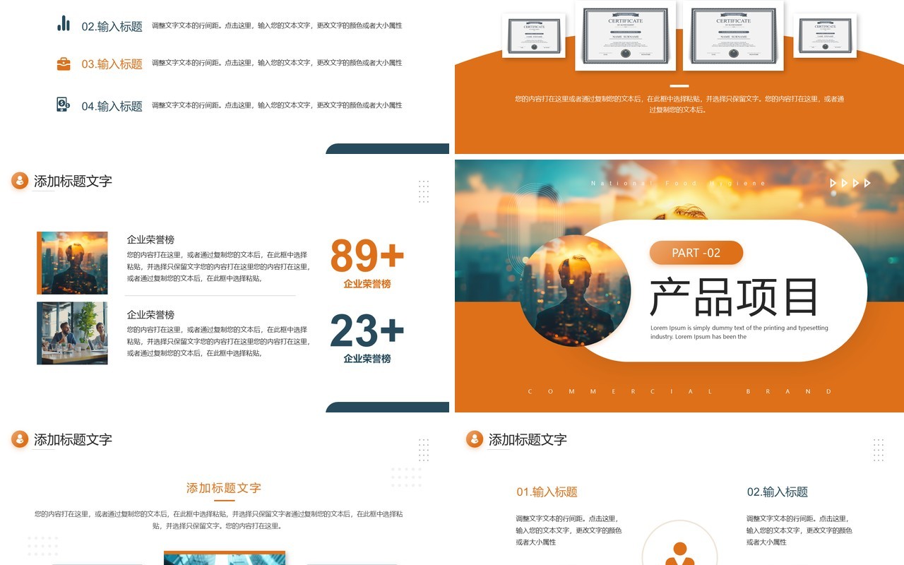 色商务励志风公司介绍企业宣传PPT模板