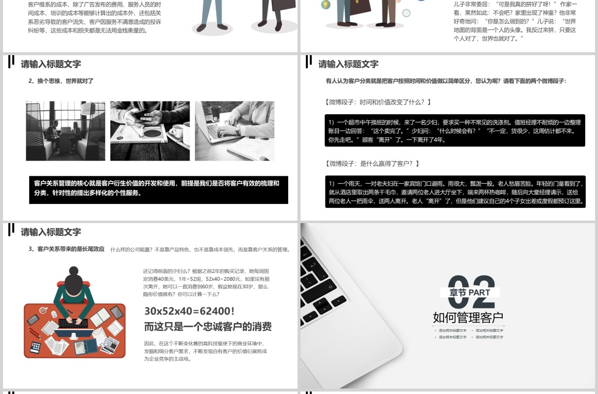 白色简约综合市场部客户关系企业管理新员工培训PPT模板